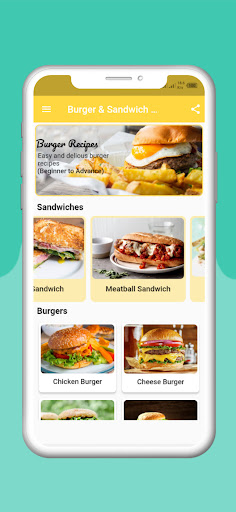 Screenshot of Burger recipes Offline
