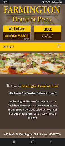Farmington House of Pizza Screen 2