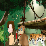 jungle coloring book icon