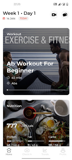 My Time Fitness Screen 2