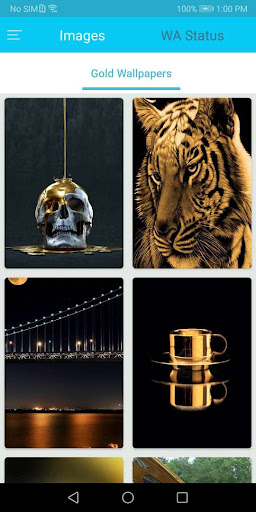 Android application Gold Background HD screenshort