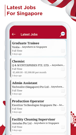 Singapore Jobs : Fast Job SG Screen 2