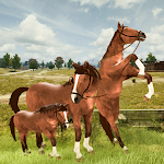 Cover Image of Baixar Jogo de simulador de aventura na selva da família de cavalos 2020  APK