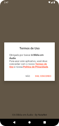 Android application Bíblia Sagrada Online em Áudio screenshort