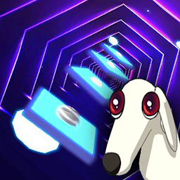 Long Nose Hop Tiles Borzoi Dog