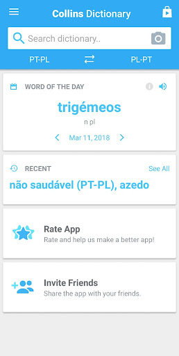 Screenshot of Polish-Portuguese Dictionary
