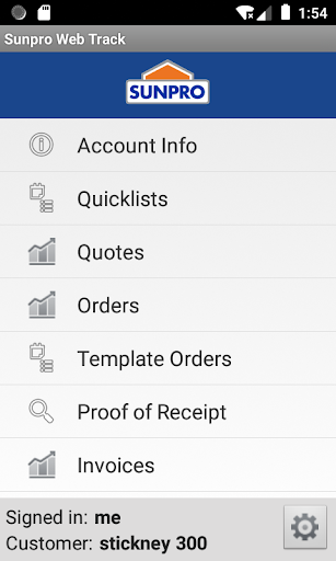 Sunpro Web Track Screen 2