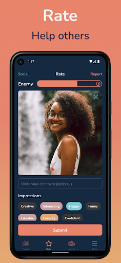 Screenshot of Testframe: Rate Attractiveness