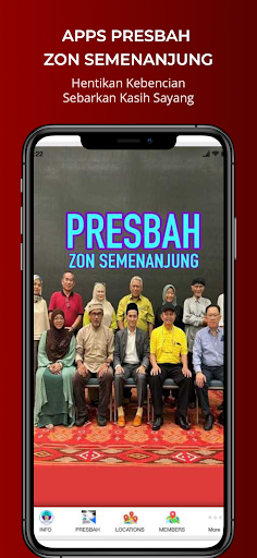 Android application PRESBAH ZON SEMENANJUNG screenshort