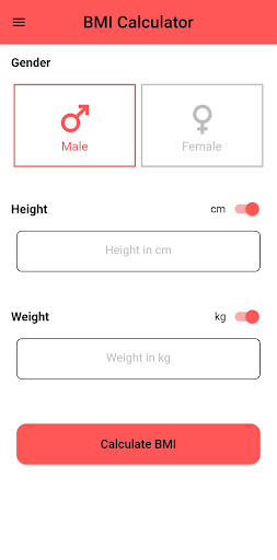 BMI Calculator Screen 3