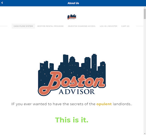 Boston Advisor Screen 2