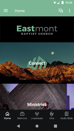 Android application Eastmont Baptist Church screenshort