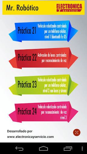 Android application Mr Robótico screenshort