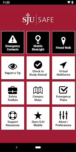 Android application SJU Safe screenshort