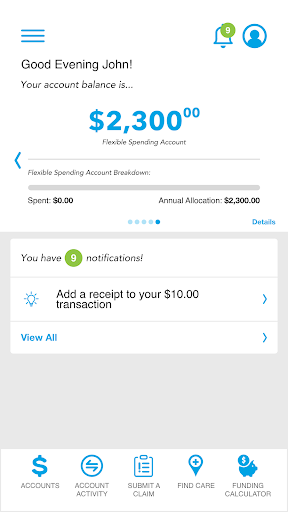 MBH Spending Account Screen 3
