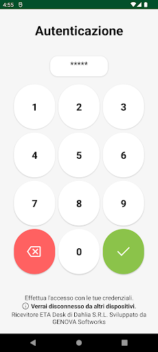 Android application Ricevitore Etadesk screenshort