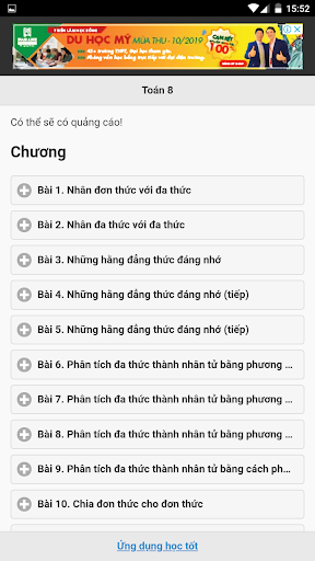 Giải Toán lớp 8 Screen 2