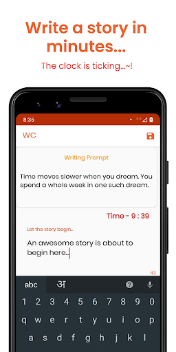 Screenshot of Writing Challenge - Writing Pr