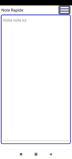 Android application Note Rapide screenshort