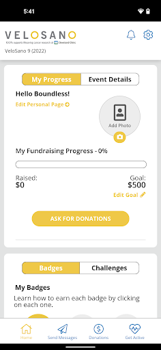 VeloSano Screen 2