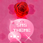 Cover Image of Unduh Tema mawar merah muda lucu GO SMS  APK