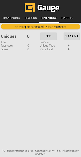 Android application Gauge RFID screenshort