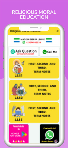 Android application R.M.E Notes (J.S.S 1-3) screenshort