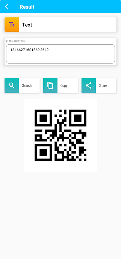 Android application QR and Barcode scanner screenshort