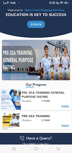 Ocean Front Shipping Services Screen 2