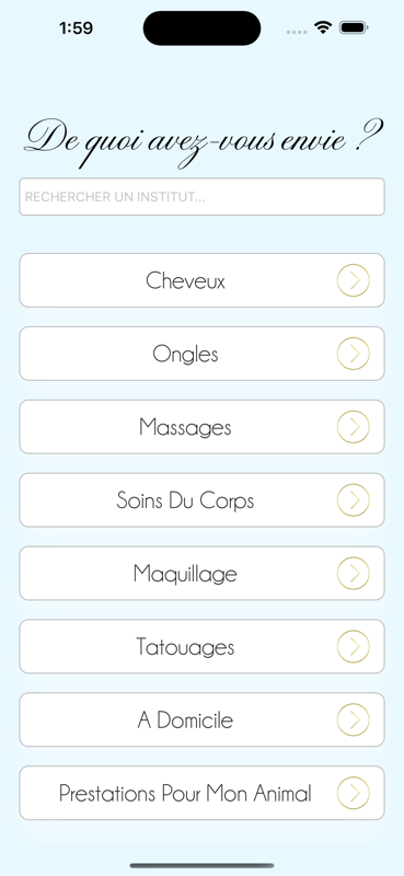 Android application Institut Advisor screenshot