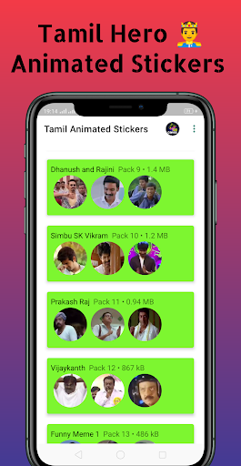 Funny Tamil Animated Stickers Screen 2