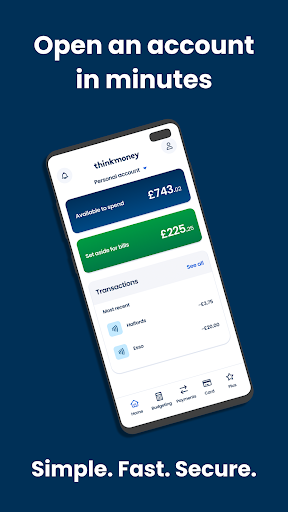 thinkmoney - mobile banking Screen 2