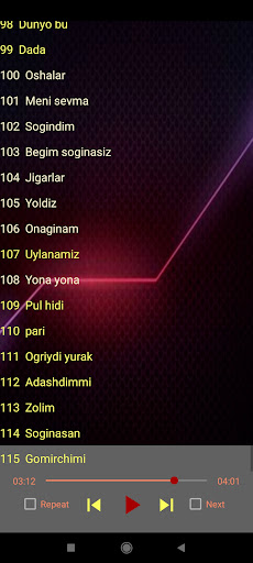 Uzbek Qoshiqlari offline Screen 3