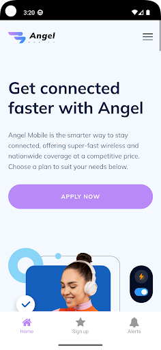 Android application Angel Mobile screenshort
