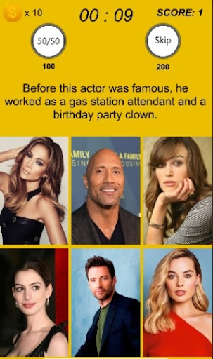 Hollywood Unbelievable Quiz Screen 2