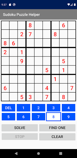 Sudoku Puzzle Helper Screen 3
