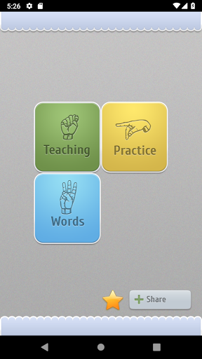 Android application ASL American Sign Language screenshort