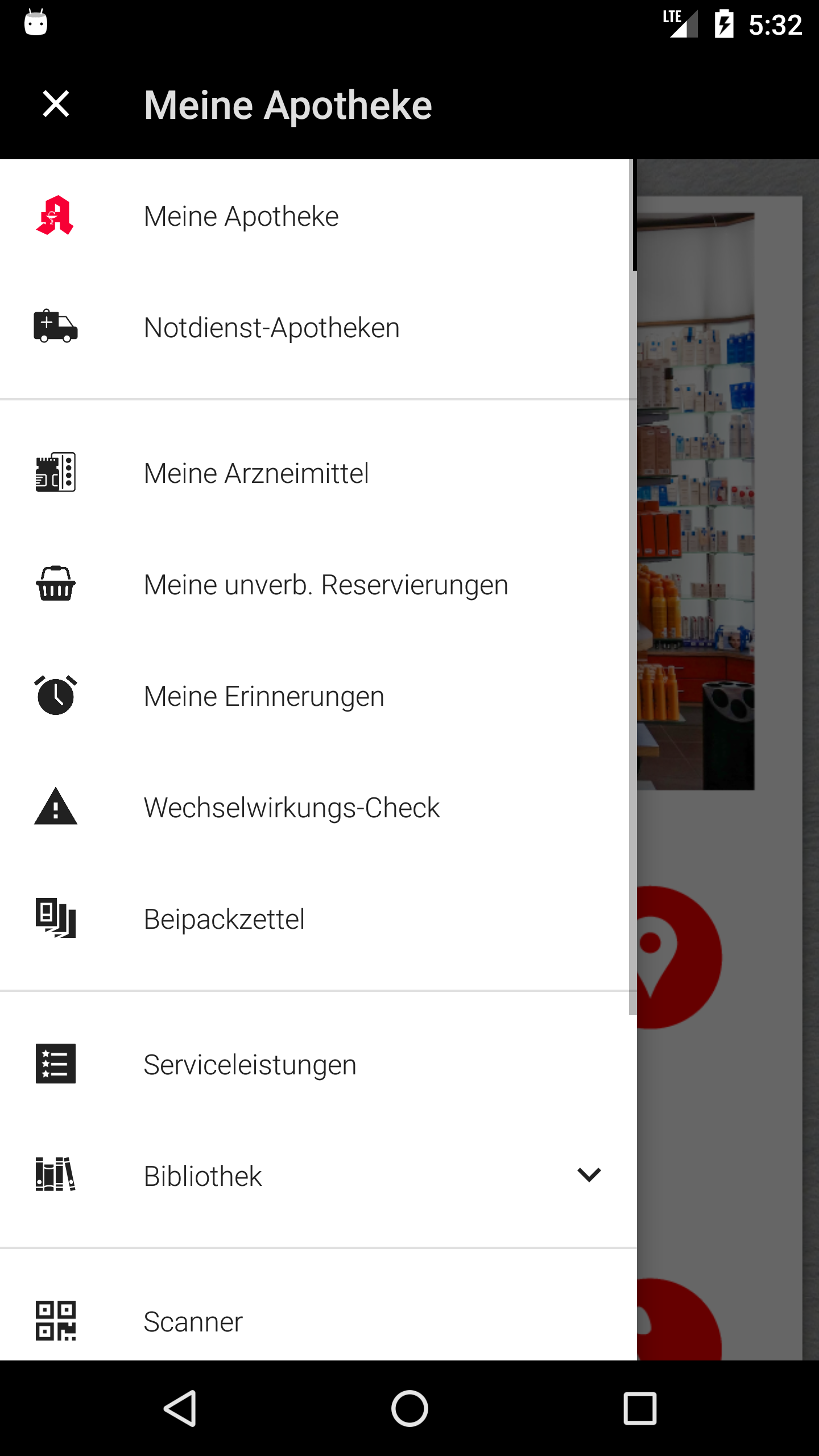 Android application Thomas Mann Apotheke screenshort