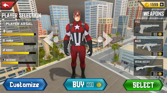 City Rope Hero Miami Rope Game