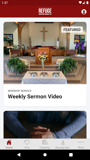 Android application Refuge Christian Church screenshort
