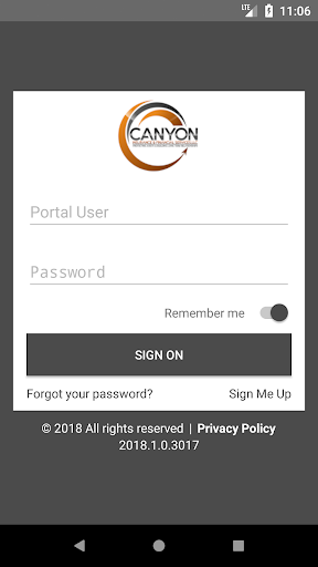 Android application Canyon Insurance screenshort