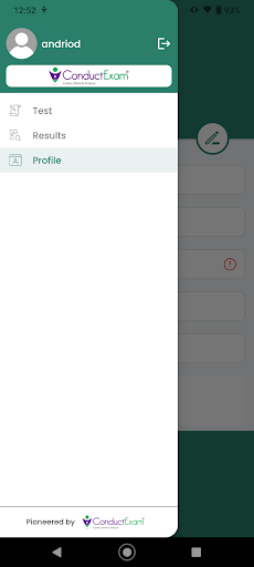 Online Exam app – pilot2 Screen 3