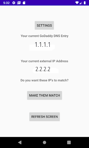 Android application DNS Record Entry Updater screenshort