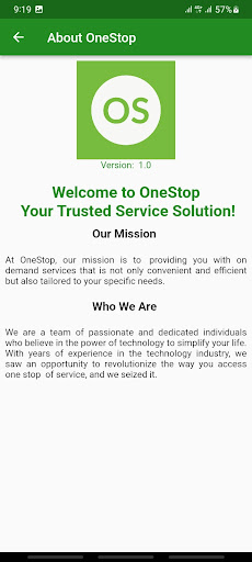 Android application OneStop Provider screenshort