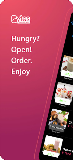 Android application Bytes - Online Food Delivery screenshort