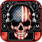 America Dj Skull Keyboard Theme