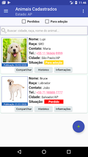 Animais Perdidos ou Adoção Screen 2