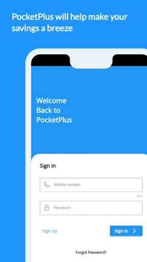 Android application PocketPlus screenshort