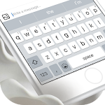 Cover Image of Download Pearl white & emoji pro keyboa  APK