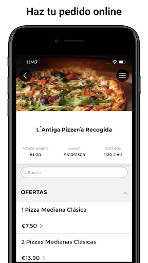 Android application L'Antiga Pizzería screenshort